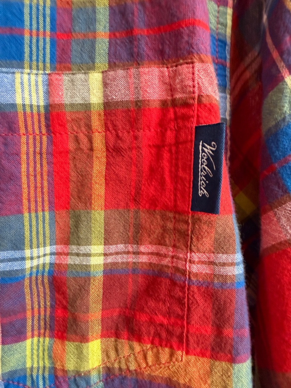 Woolrich Red Plaid Short-Sleeve Button-Down Shirt - Picture 3 of 4